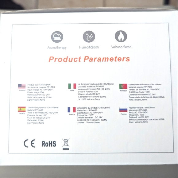 NWOT Volcano Flame Aroma Diffuser (1-1/4 C/300 ml/10.2 oz) - Picture 3 of 8